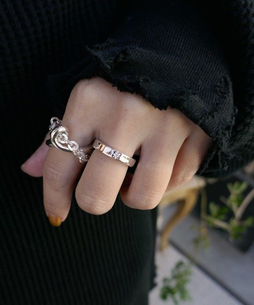 変形2連チェーンリング（リング）｜e.m.（イーエム）のファッション