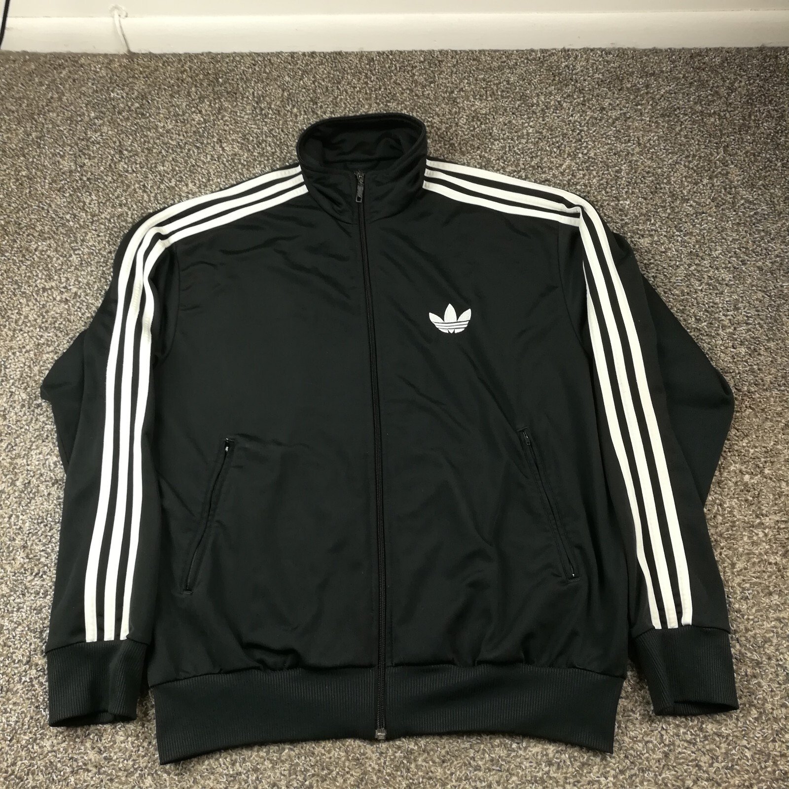 Vintage 2005 Adidas Originals Track Jacket Firebird Black Mens