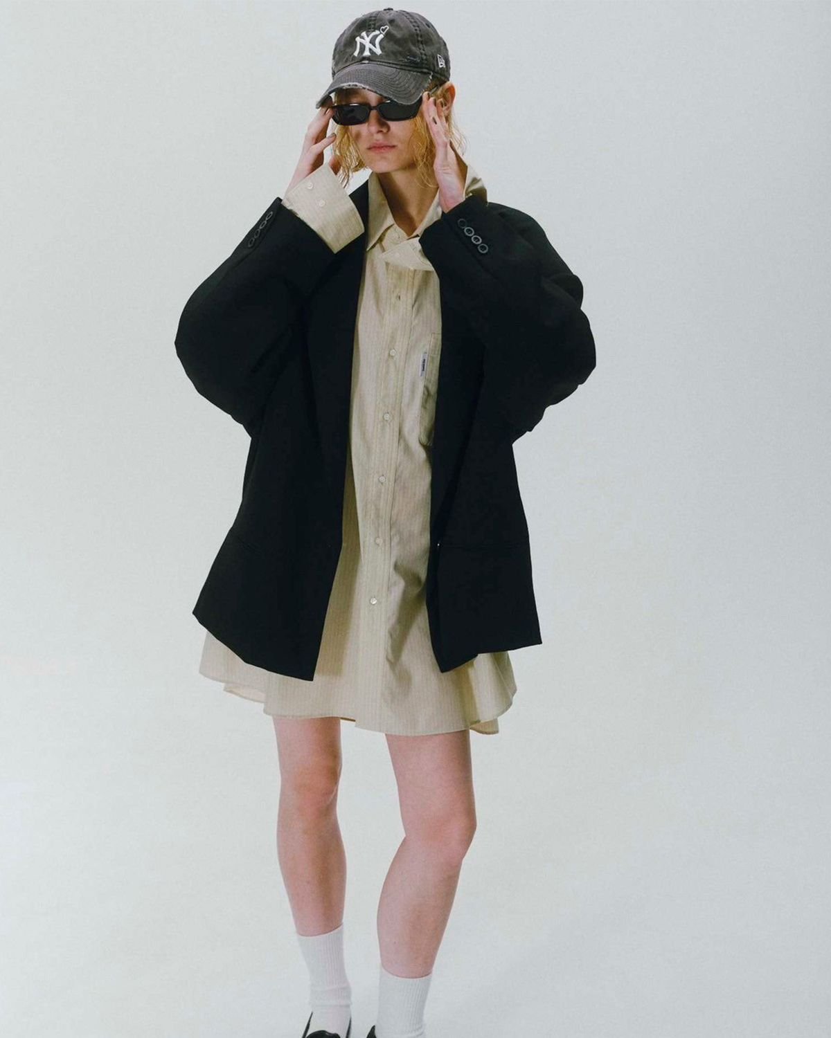 BASICKS - Damaged New York Cap / ダメージNYキャップ (ブラック