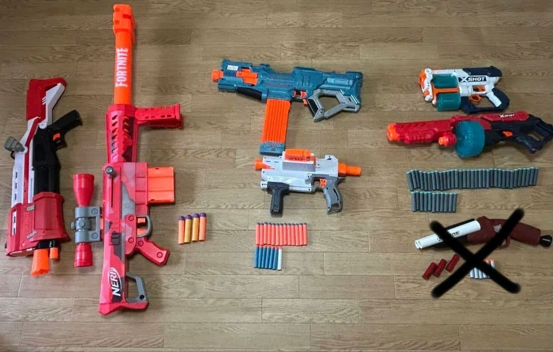 ナーフ フォートナイト ブラスター銃セット ダーツ付き 動作確認済