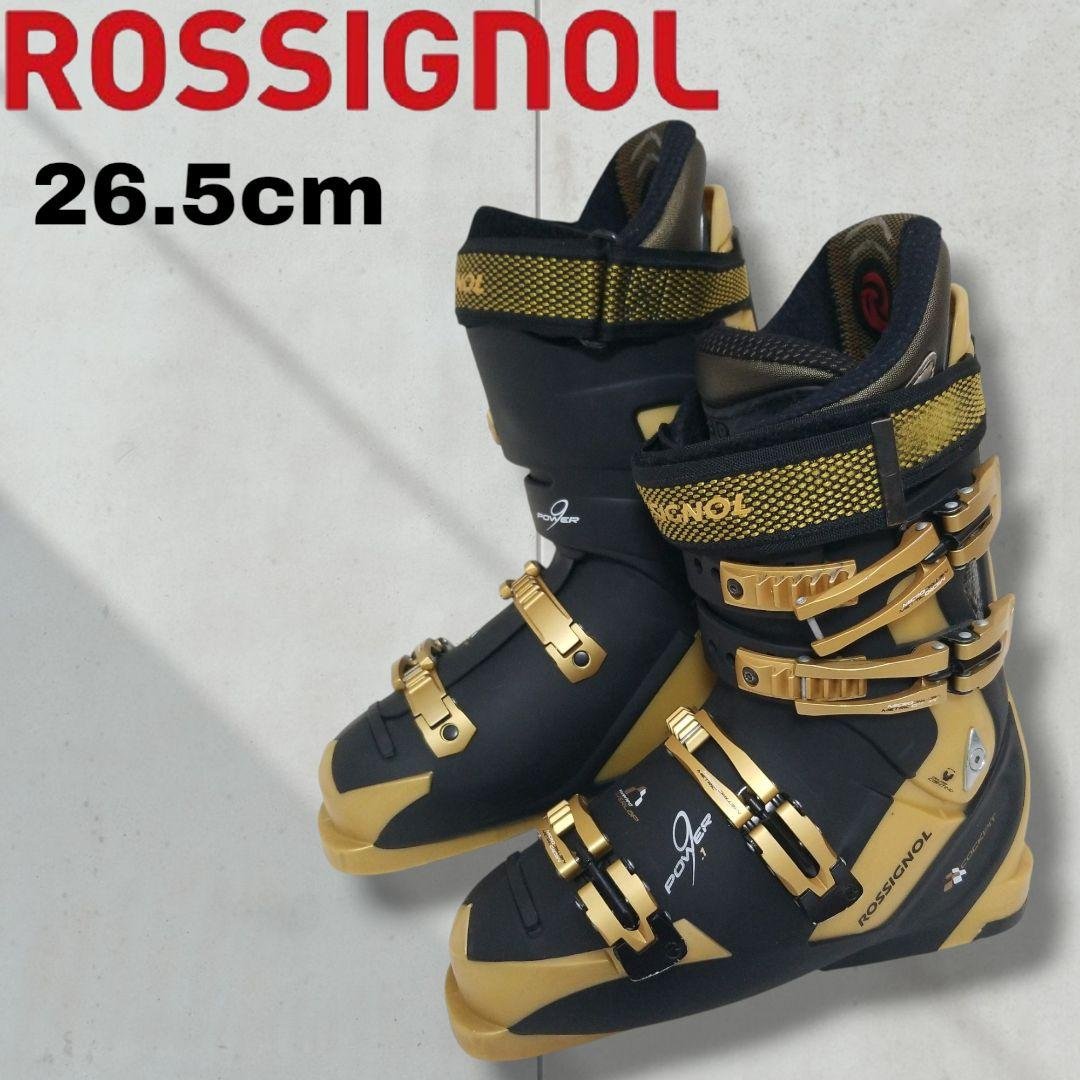 【美品】ロシニョール　ROSSIGNOL スキー　ブーツ　26.5cm ゴールド ナンガ(NANGA) APPROACH SYNTHETIC FIBER1200 COYOTE C0001788