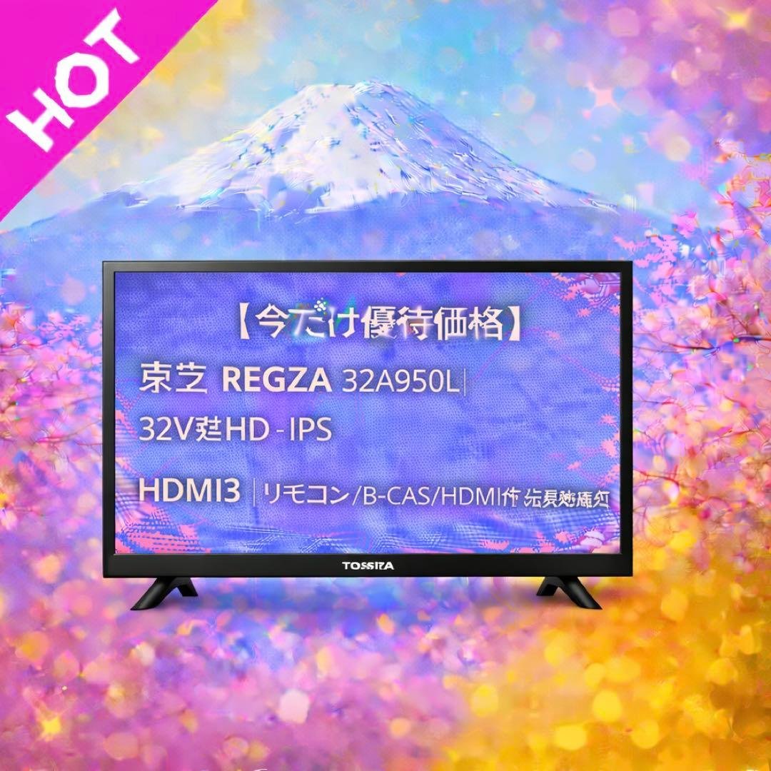 【今だけ優待価格】東芝 REGZA｜32V型HD・IPS｜HDMI3 今だけ優待価格】東芝 REGZA｜32V型HD・IPS｜HDMI3