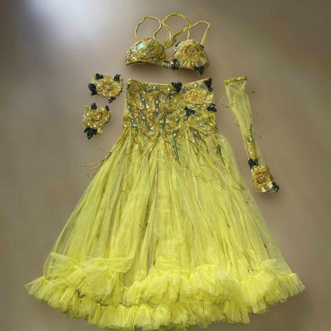 Bella ベリーダンス衣装　レモンイエロー ベリーダンス衣装 レモンイエロー (M-L) CT0185 - bachata ベリー