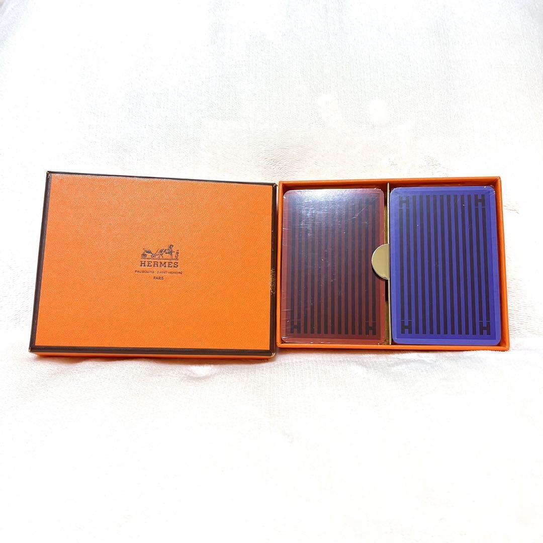 新品・未開封⭐︎レア◆HERMES◆ エルメス トランプ 赤・青 2セット 箱付き HERMES（エルメス） 希少 トランプカード トランプ カードゲーム 室内