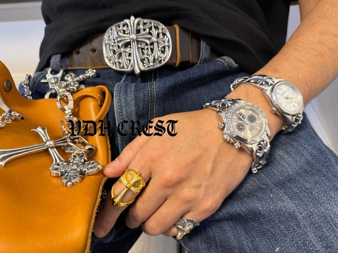 ★BBKRO　シルバーベルトバックル　こだわり派向け　刻印有り クロコダイルベルト リアンセルペント ラデン 925シルバー